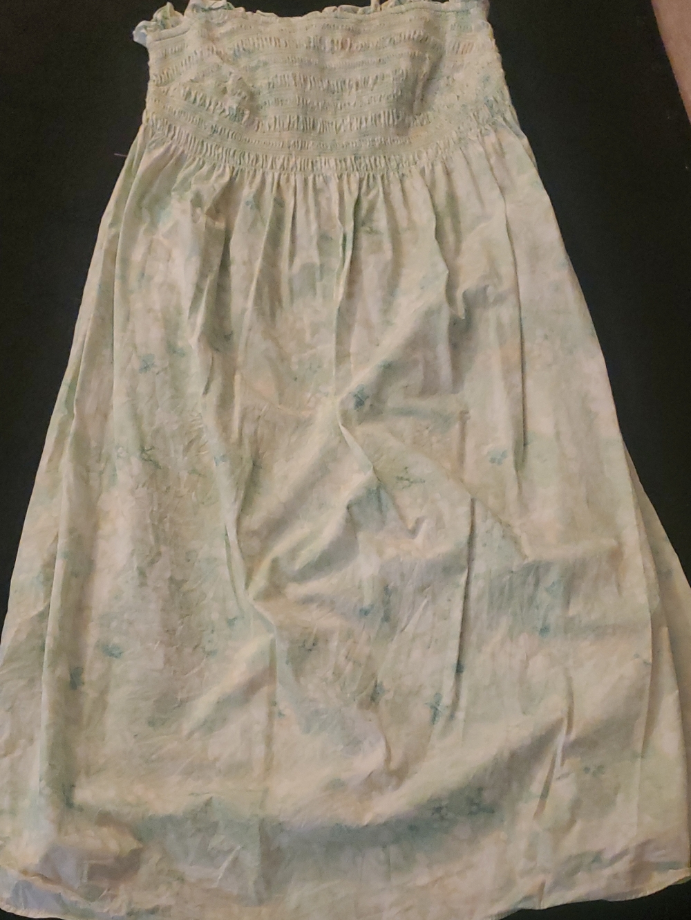 Women’s Light Blue Tie-Dye Smocked Waist Skirt